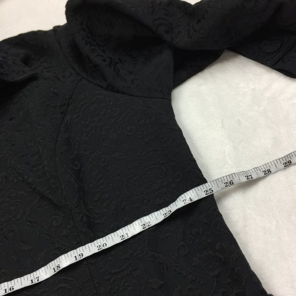 Croft & Barrow Blazer Jacket 2X Womans Plus Black Paisley Long Sleeve Button Up - Picture 15 of 16